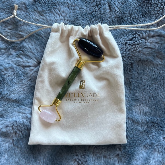 YULIN JADE MULTI GEMSTONE ROLLER w/gift - Picture 3 of 4
